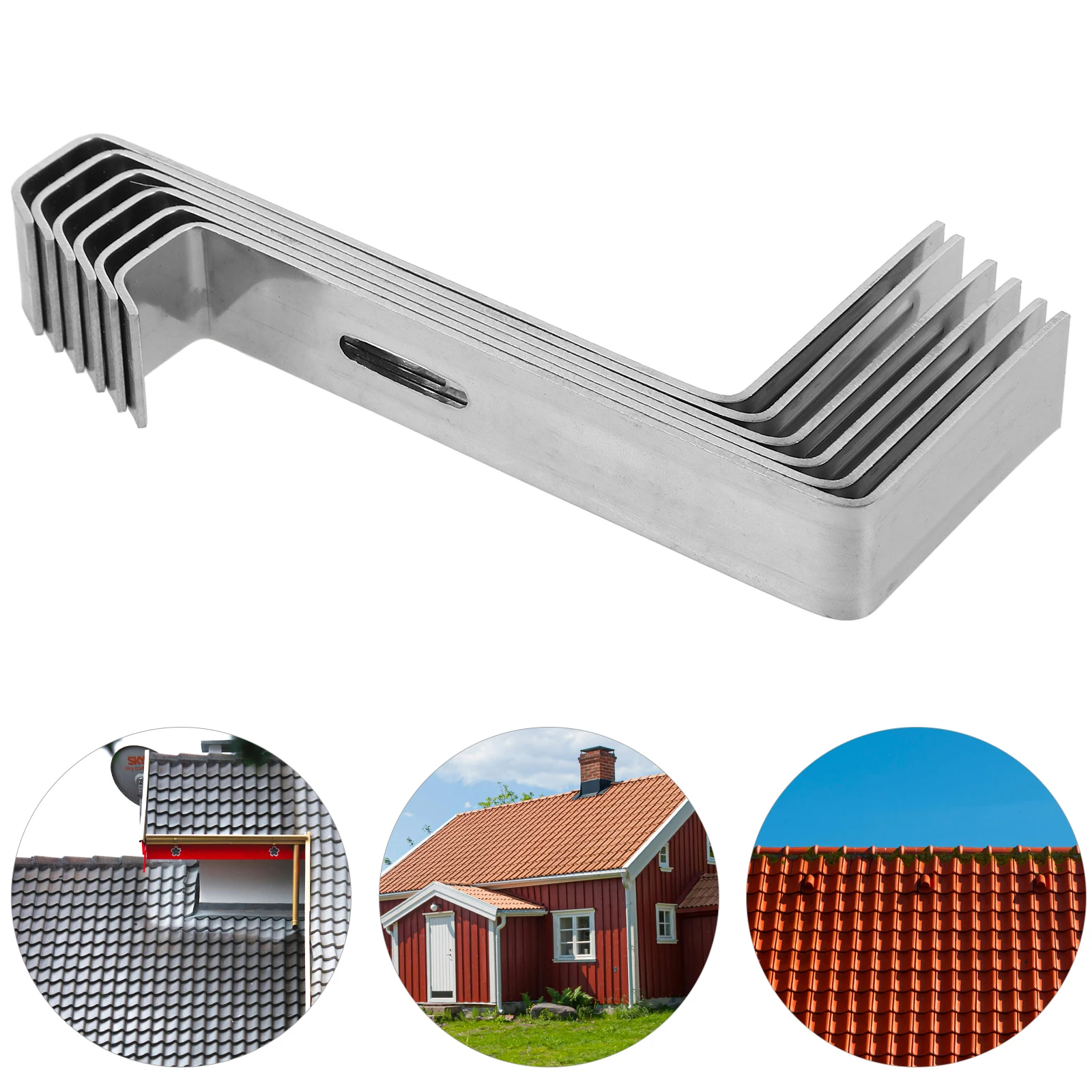 

15pcs Anti-slip Buckle 100mm Thick Stainless Steel Roof Tile Clips Metal Fixing Tools Home Supplies Snow Pressure Resistance