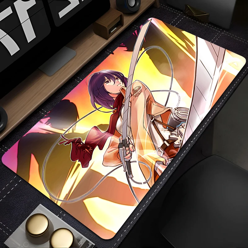 لوحة ماوس مطاطية غير قابلة للانزلاق، لوحة ماوس للألعاب، لوحة مفاتيح مكتبية، مكتب كمبيوتر محمول، حصيرة تيتان ميكاسا، وسادة ممتدة كبيرة