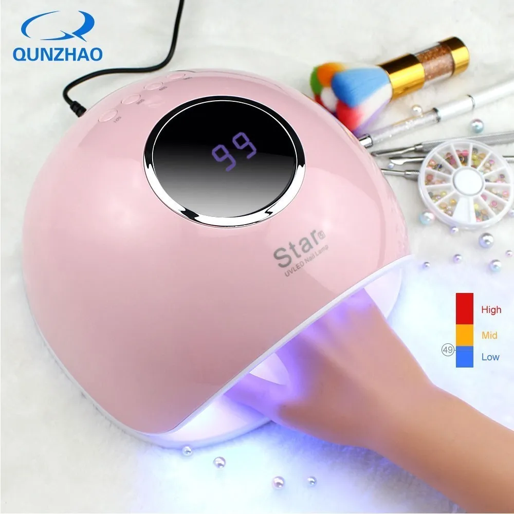 72W Star5 Lamp For Gel Varnish Ice Lamp UV Led Lamp 33 LEDs Smart Lamp Nail Dryer Nail Polish Curing All Gel Tools