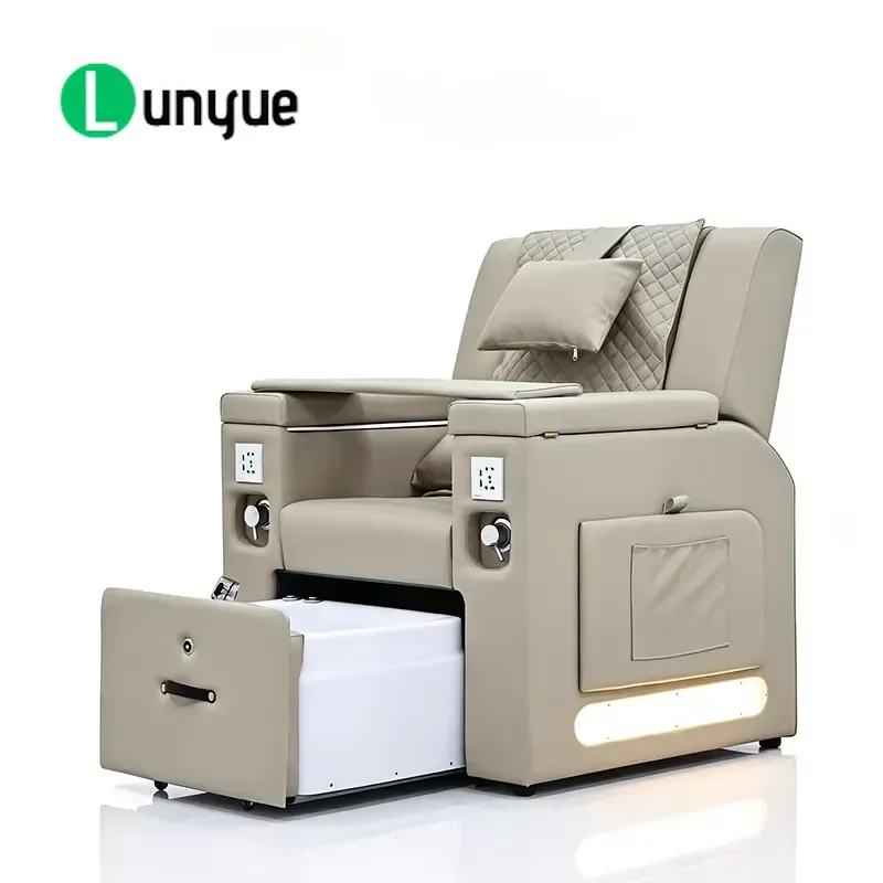 Luxury Electric Foot Spa Chair Modern Furniture Recliner with Light Unique Design for Pedicure Bath Massage Comfort