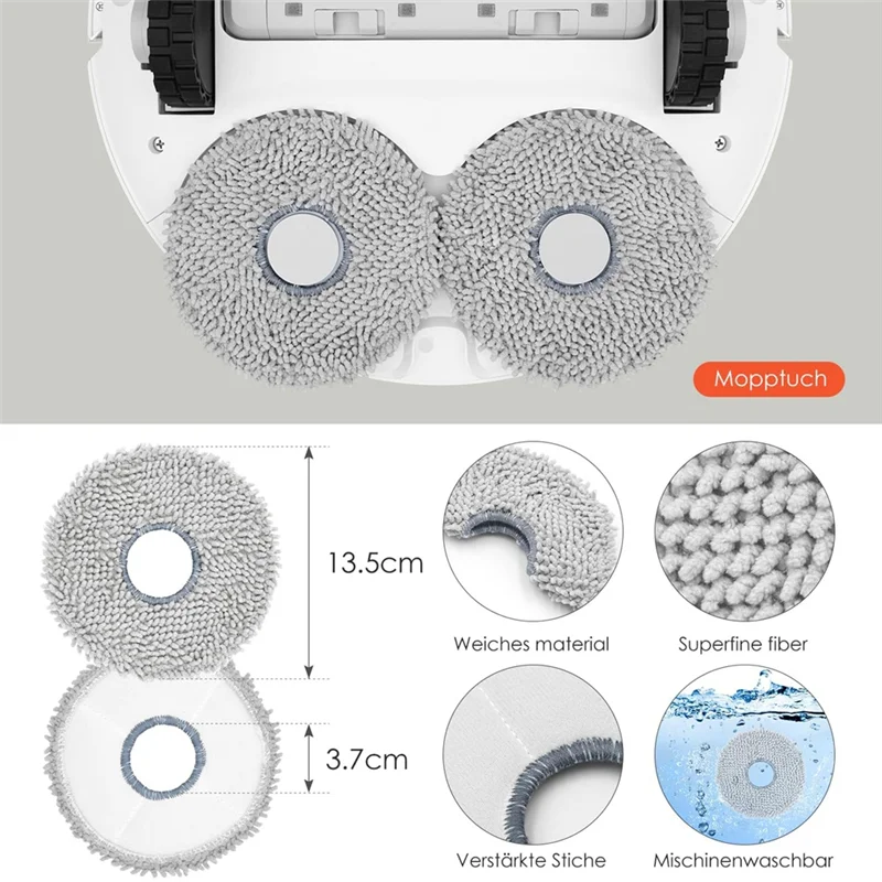 

ABKJ-Replacement Mop Pads, Dust Bags, Side Brush, And Hepa Filters For Dreame L10s Ultra / L10 Ultra