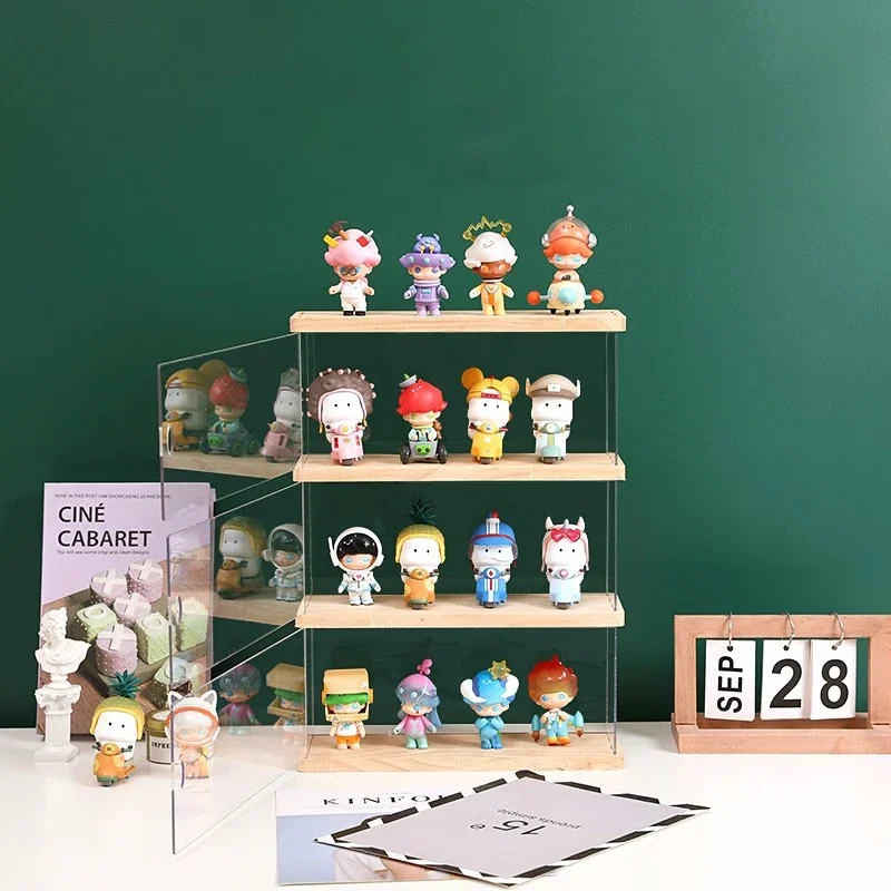 Acrylic Minifigures Display Box Clear Acrylic Display Case Stand Dustproof Organizer Showcase for Action Figures Collectibles