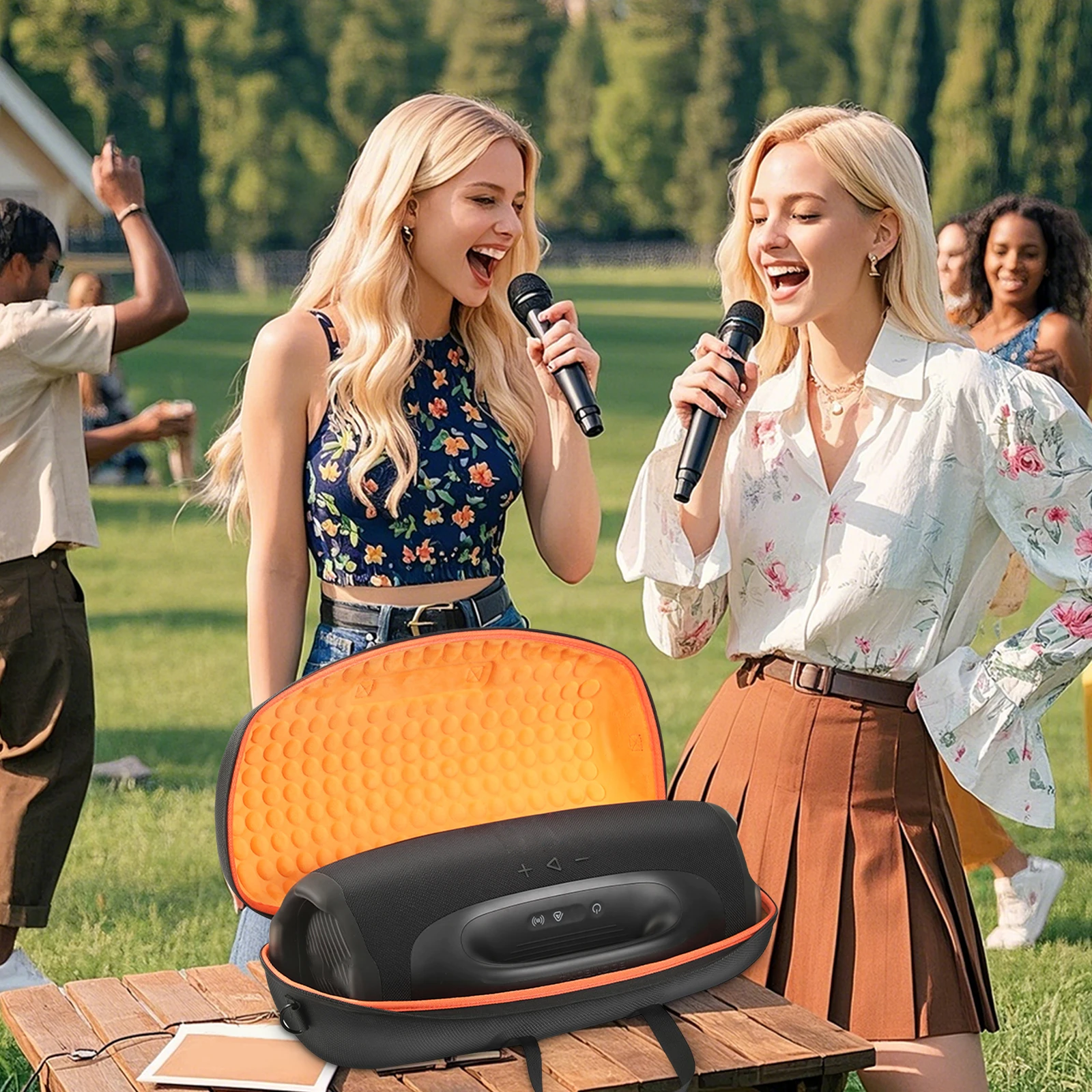 

Прочный дорожный чехол для портативной Bluetooth-колонки JBL Boombox 4 с плечевым ремнем