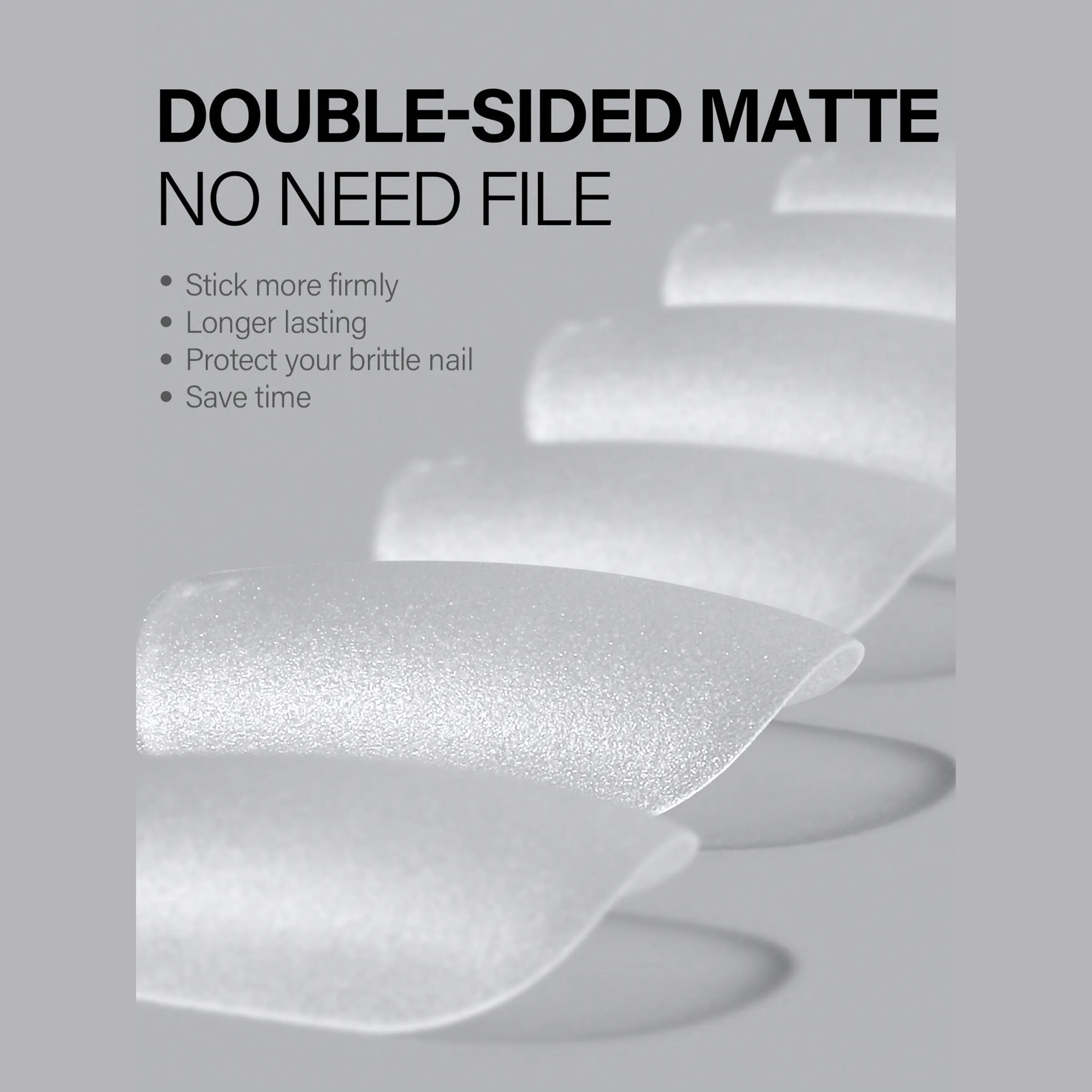 180 set di toppe per unghie in acrilico satinato bifacciale ultra corto, 14 misure, bianco opaco - perfetto per nail art fai da te e salone