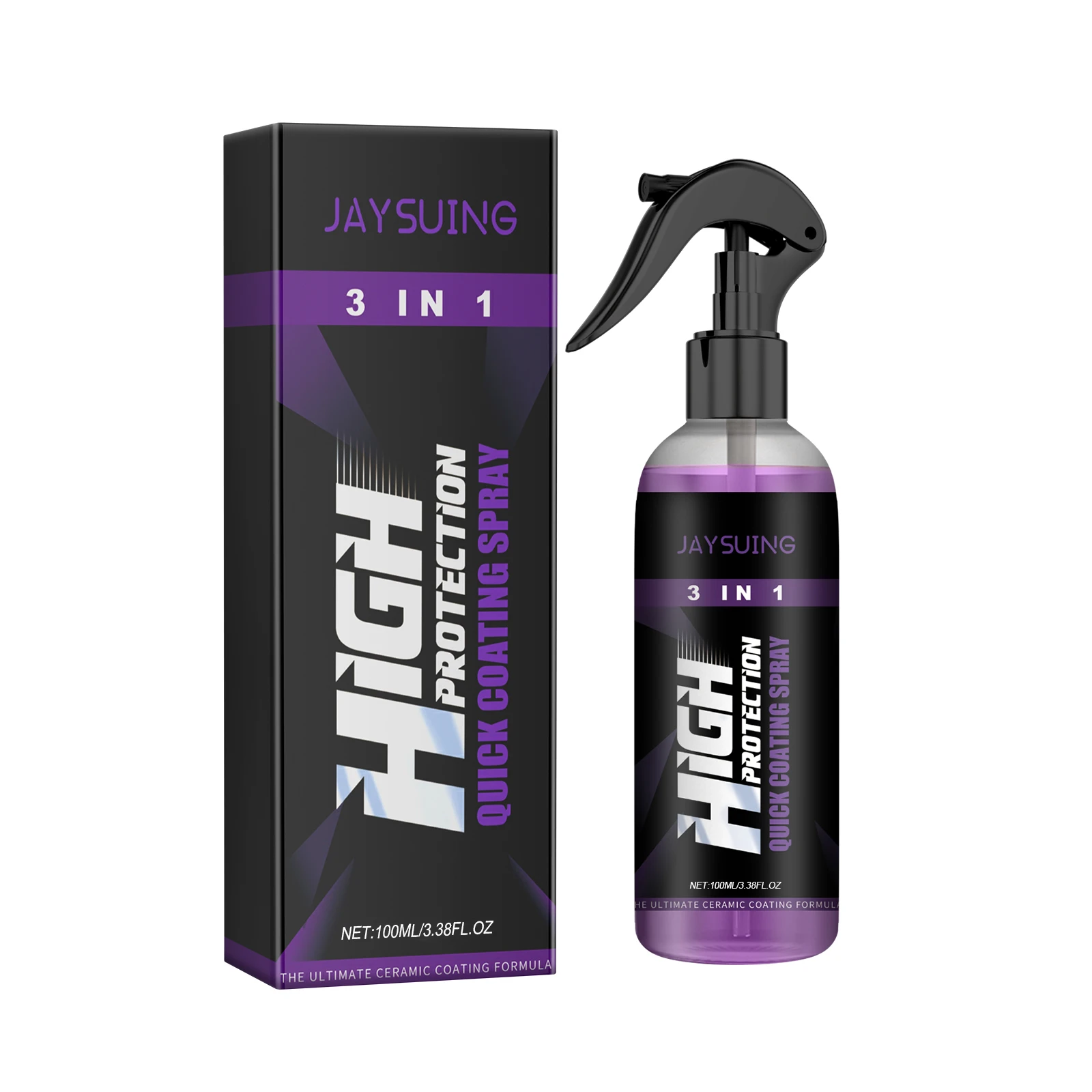 

Jaysuing Purple Coating Agent Car Scratch Repair Paint Cleaning Dustproof Refurbishing Polishing Care Coating Spray
