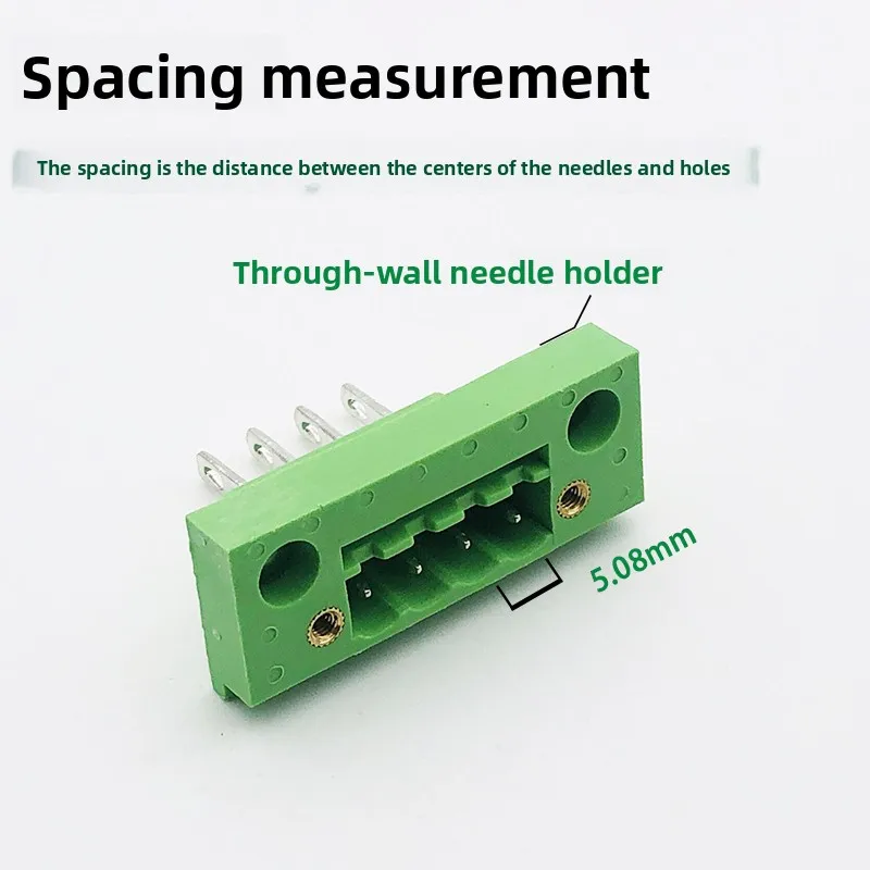 Through-wall 2EDGWB-5.08mm plug-in terminal block with screw fixed panel pin holder 2P 3P 4P-24P
