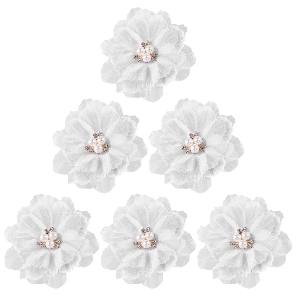 

6Pcs Flower Hair Clips Elegant Cloth Design Hairdressing Barrette Charming Floral Hair Accessories Birthday Party Gift
