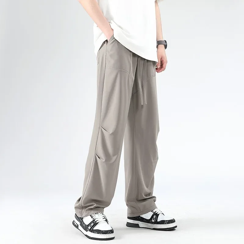 2024 Summer New Casual Pants Neutral Style Solid Color Fashion Casual Pants Cargo Pants Men streetwear