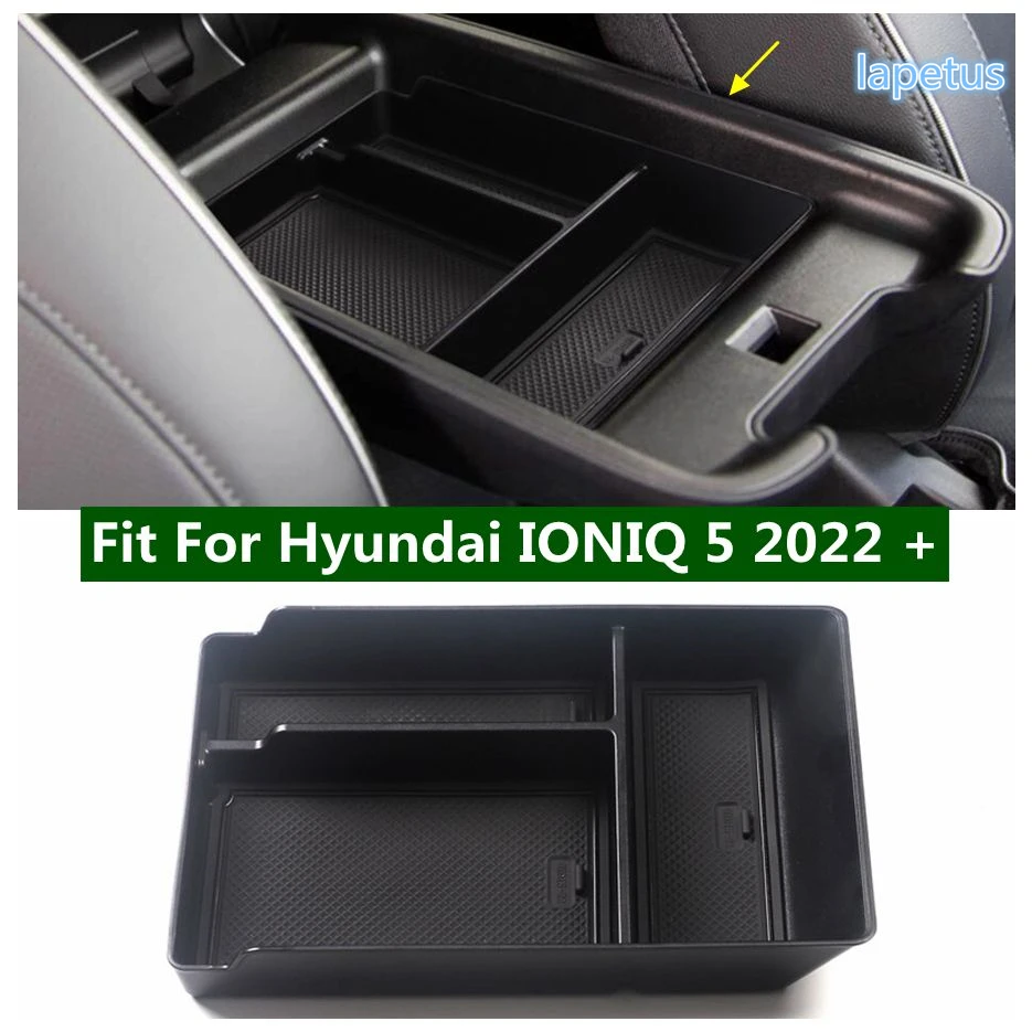 

Central Armrest Storage Box Console Arm Rest Tray Pallet Container Frame Cover For Hyundai IONIQ 5 2022 - 2024 Car Accessories