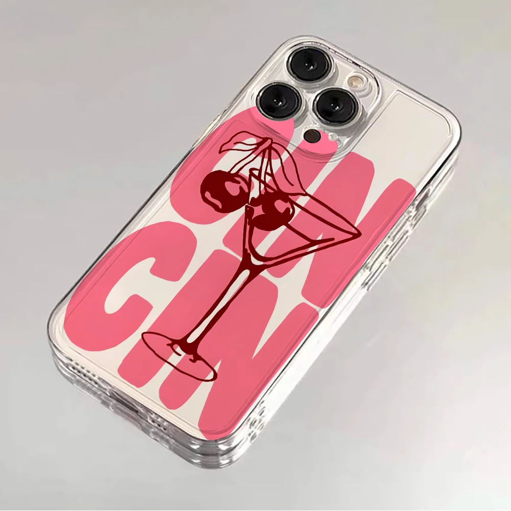 Retro Martini Cup GINGIN Transparente Hülle für iPhone 16 15 Pro Max Hüllen iPhone 17 11 12 13 14 Pro Max Plus 7 8 XS XR INS Funda – Detail 10