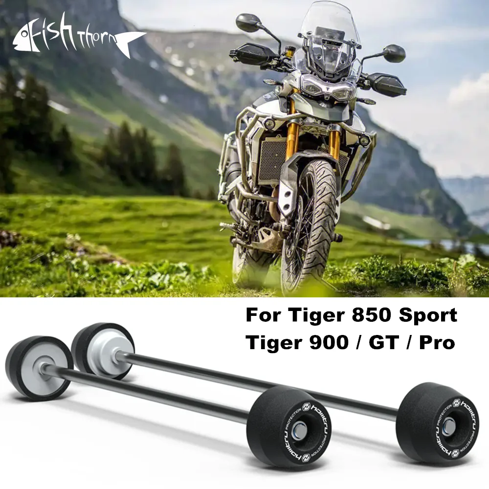 Per Triumph Tiger 850 Sport Tiger 900 GT Rally Pro 2020-2024 Moto Ruota di Protezione Posteriore Assale Anteriore Forcella Crash Slider