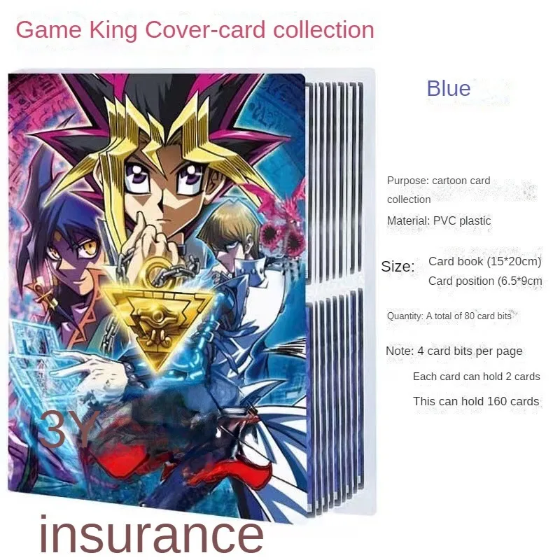 PVC 80Pcs Yu-Gi-Oh! Anime Yugi MutoJoey Joey Wheeler Card Album Cartoon Holder Collectible Album Card Kids Toys Gifts Bandai