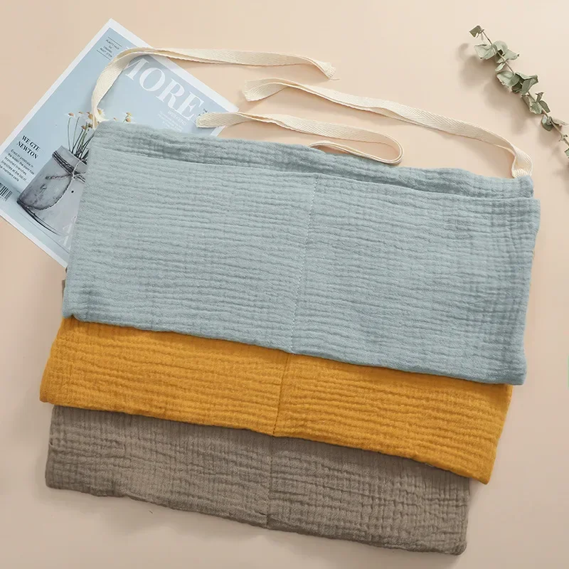 Circunferência da cama do bebê bolso duplo garrafa das crianças cabeceira pendurado saco carrinho de armazenamento de fraldas do bebê pendurado saco