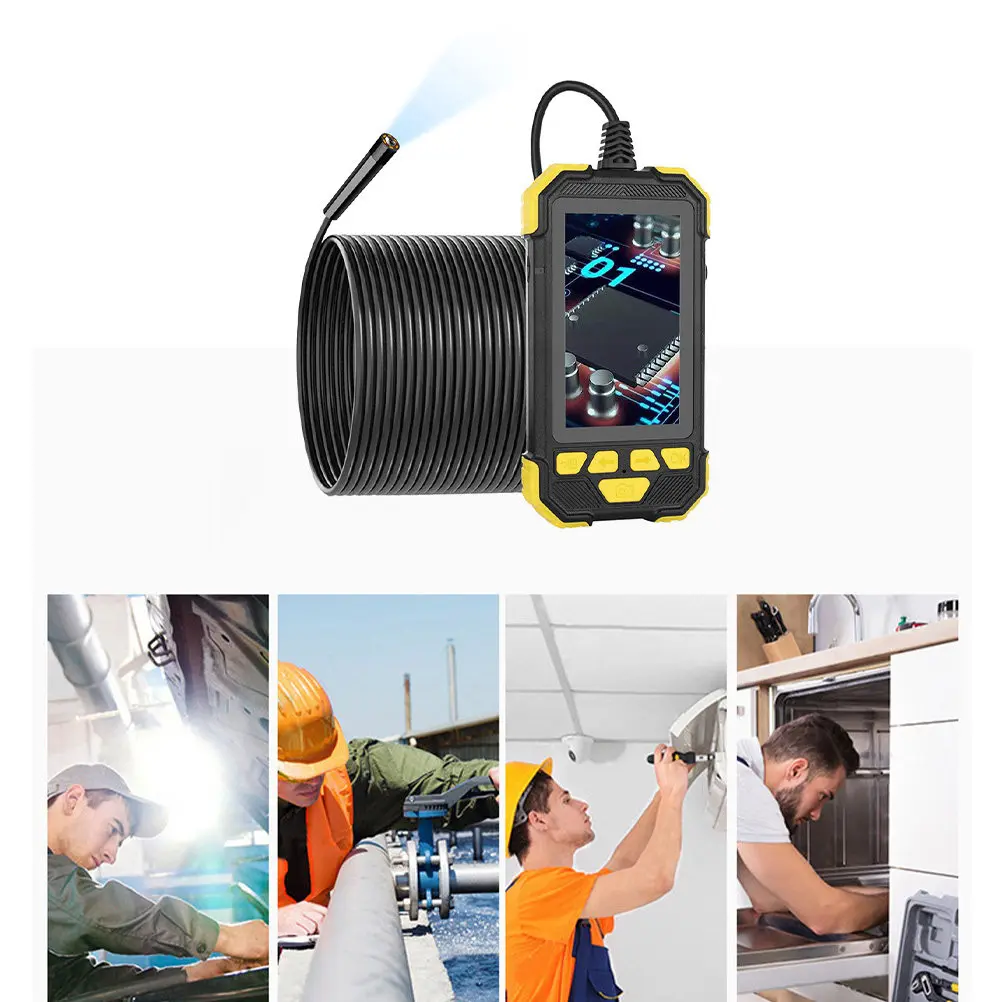 

1Set Professional Industrial Endoscope 1080P Hd Display Waterproof IP67 Digital Borescope for Pipeline Vehicle Ac Inspection