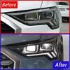 Audi Q3 2020-2023 용 자동차 전면 램프 어셈블리 업그레이드 높은 구성 LED 자동 매트릭스 헤드 라이트 듀얼 프로젝터 렌즈 액세서리 3