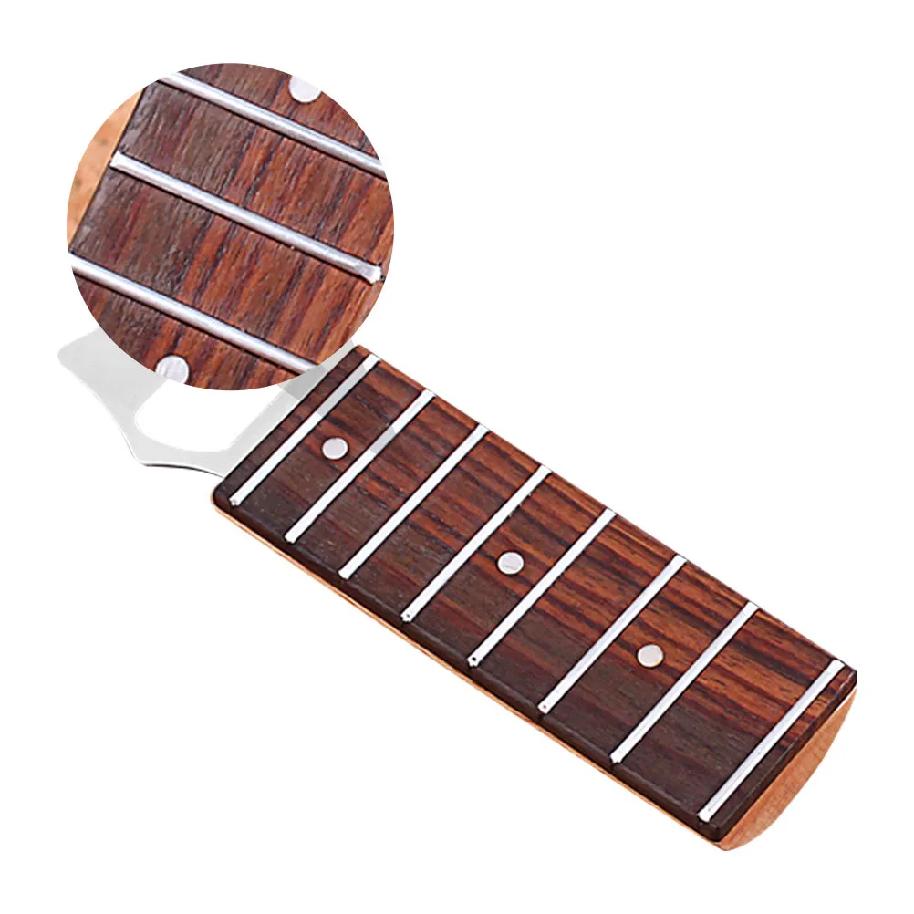 

Guitar Handle Bottle Opener Shaped Keychain Beer Openers Accessories Music Brown for