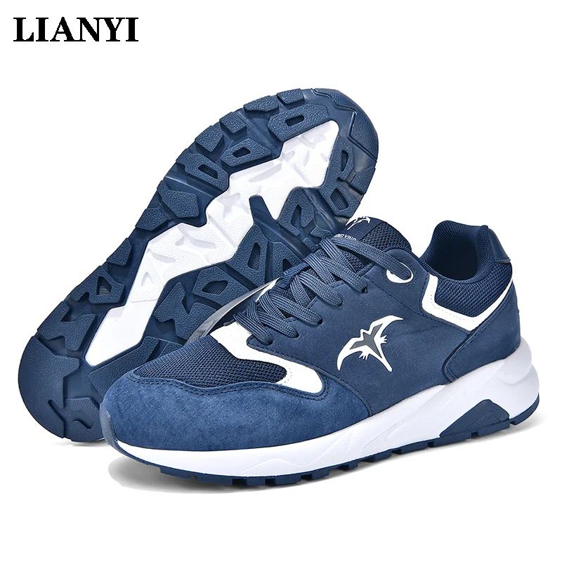 

Кроссовки LIANYI для активного отдыха, походов и бега, мужские, сетчатые, дышащие, простые, легкие, с мягкой подошвой, увеличивающие рост