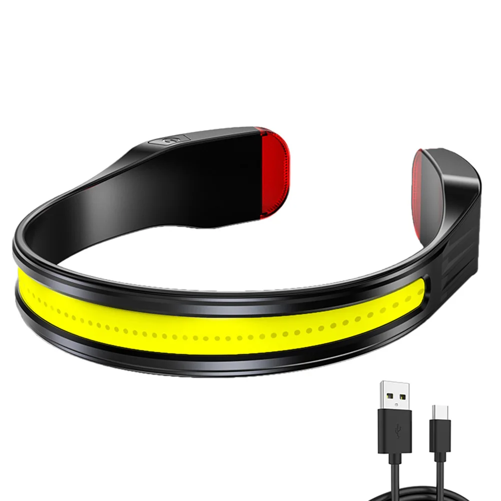 Linterna frontal portátil para exteriores, linterna recargable por USB para acampar, aventura, ciclismo nocturno, emergencia