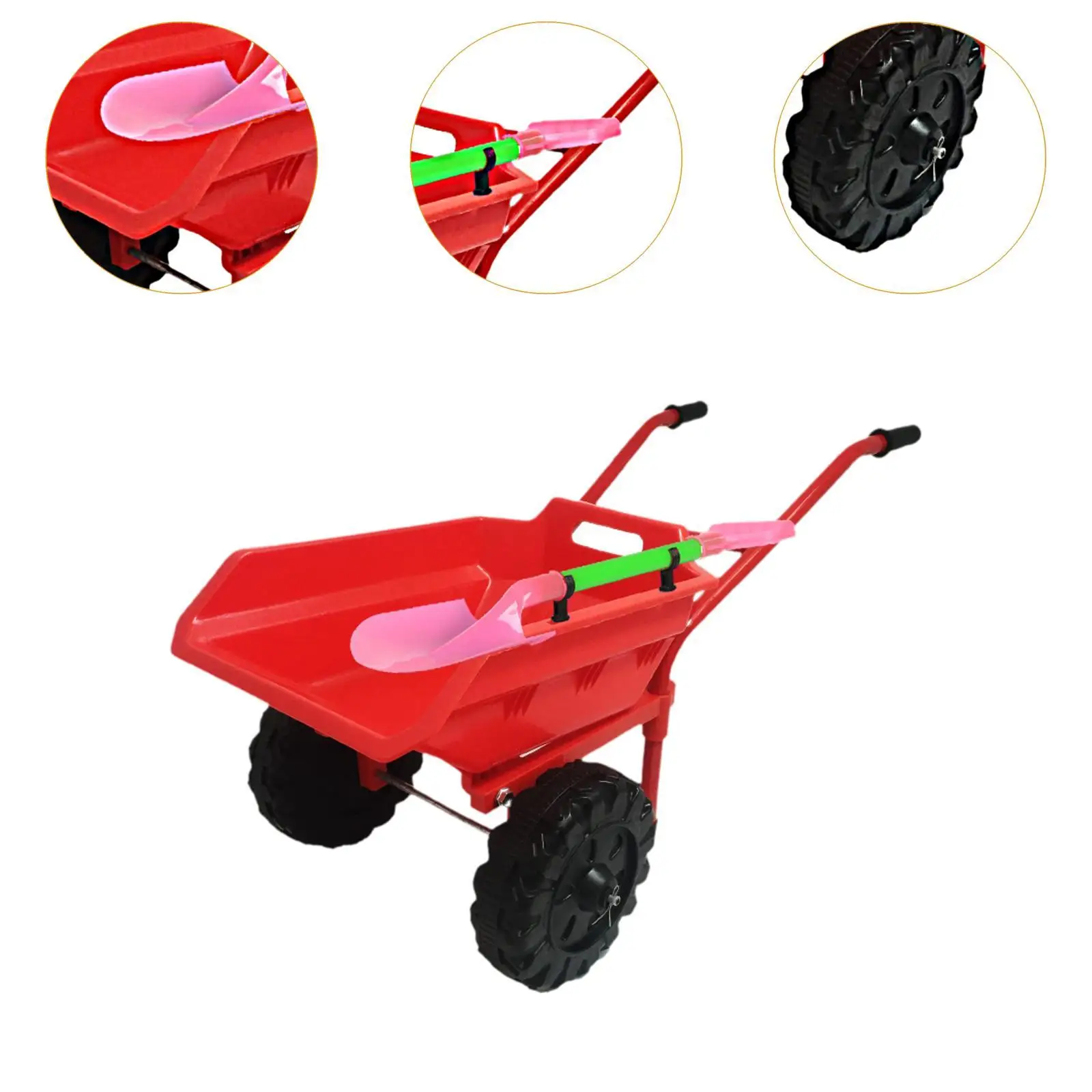 Kids Wheelbarrow 2 Wheels Beach Accessories Outdoor Activities for Children