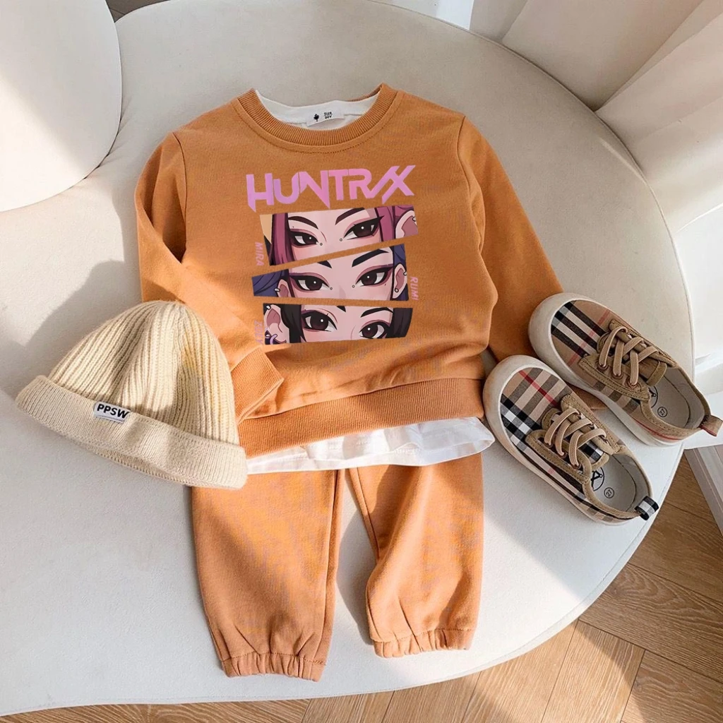 2025 شعبية الأطفال هنتركس الكرتون الزي متعدد تصميم البلوز والسراويل 2 قطعة مجموعة العصرية لباس غير رسمي للبنين بنات #1