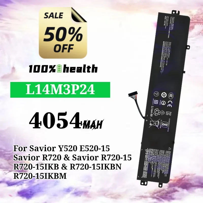 

L14M3P24 4054mAh Laptop Battery for Lenovo Legion Y520 E520-15 R720 and Xiaoxin 700 Lithium Rechargeable Battery