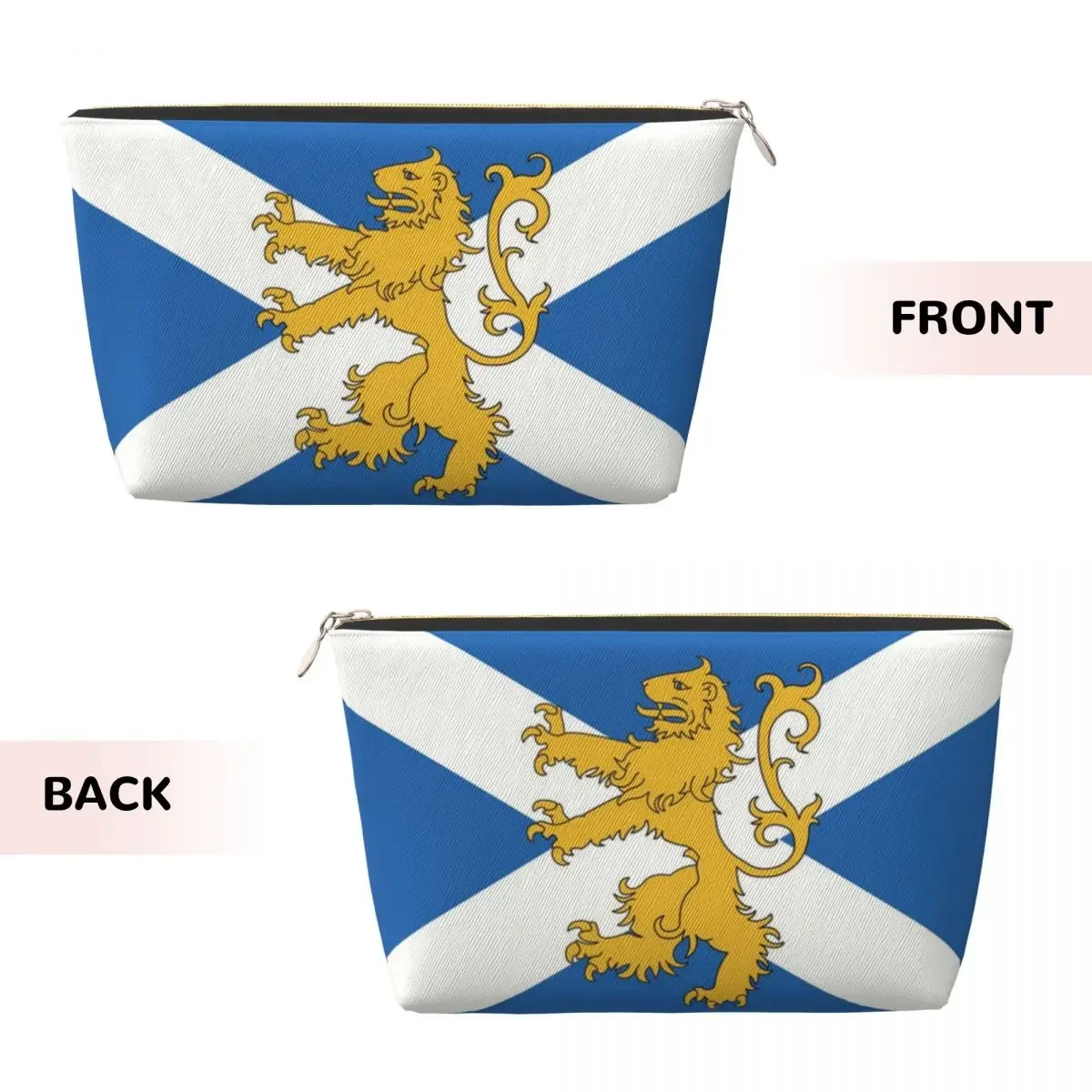 Custom Scotland Scottish Flag With Lion Makeup Bag Women Travel Cosmetic Organizer Kawaii Storage Toiletry Bags