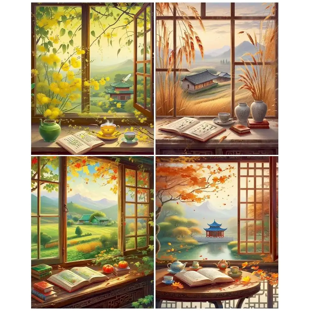 

GATYZTORY Modern Painting By Numbers Gift Scenery Painting Artwork For Adults Drawing By Numbers Home Decors On Canvas Kill Time