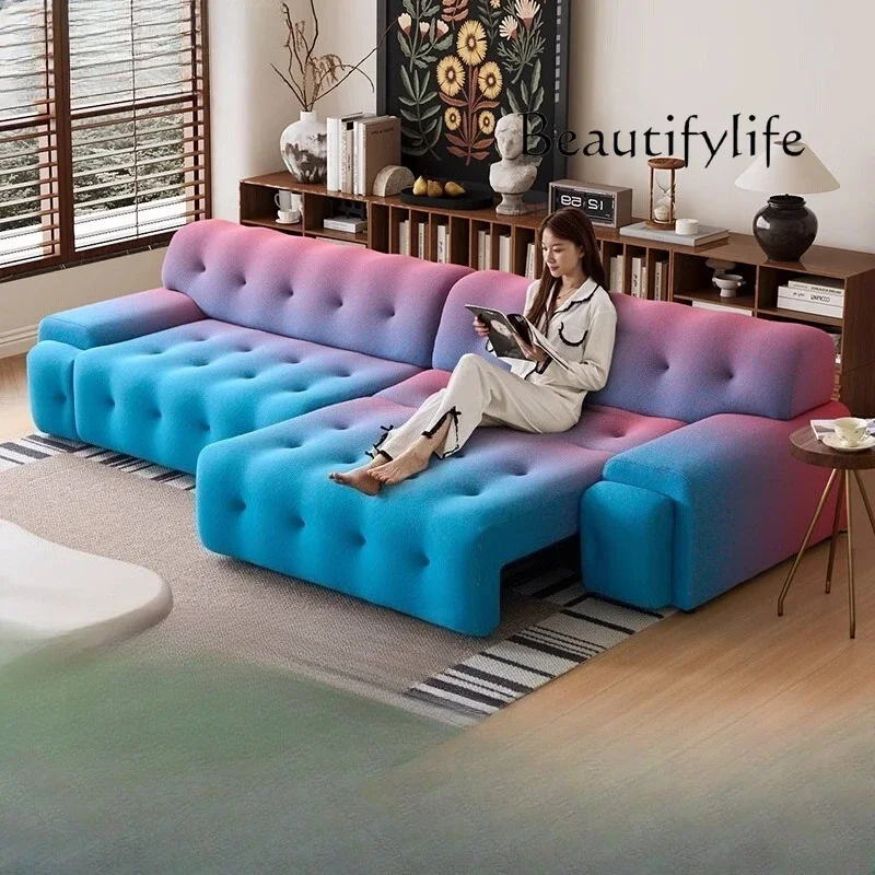 Sofá Cama Extensible Moderno Y45, Sofá Reclinable Eléctrico de Lujo Estilo Nórdico, Chaise Longue para Sala de Estar, Muebles para el Hogar