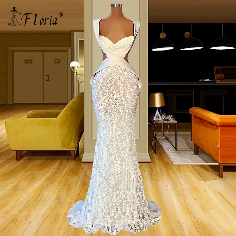 Gaun Pesta Formal Wanita Putri Duyung Satin Renda Tanpa Lengan Khusus Gaun Prom Malam Applique Bertali 2022 Robe De Soiree