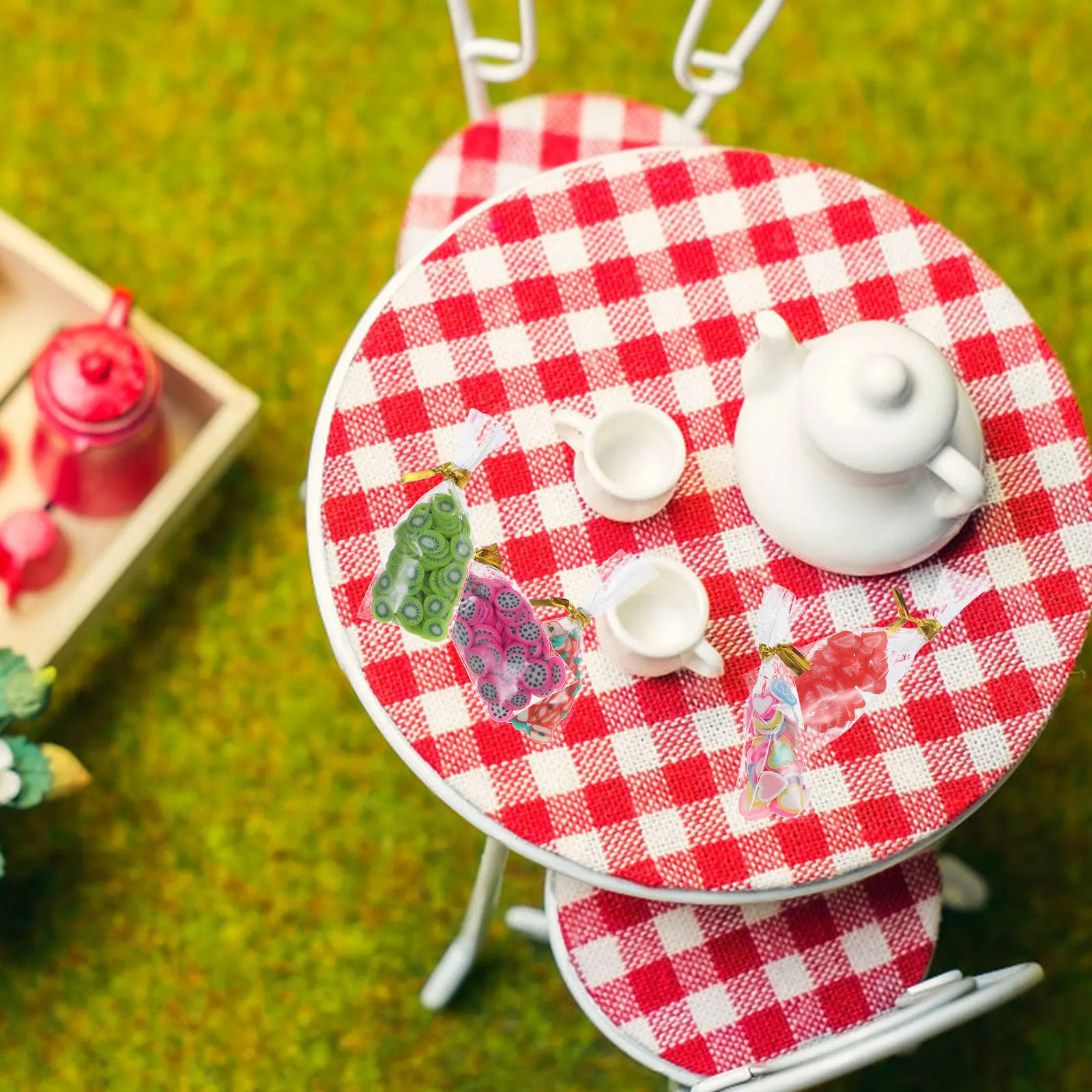 

10 Pcs Candy Snack Set Mini Food Toy Glass Cute Stuff Miniature Rubber Ornaments Small Bags Child