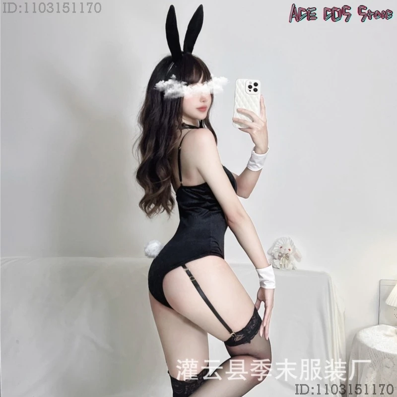 

Christmas Fashion Sexy Christmas Women Bunny Girls Cosplay Outfit Costume Women Bodysuit Santa Private Adults Lingerie Spaghetti