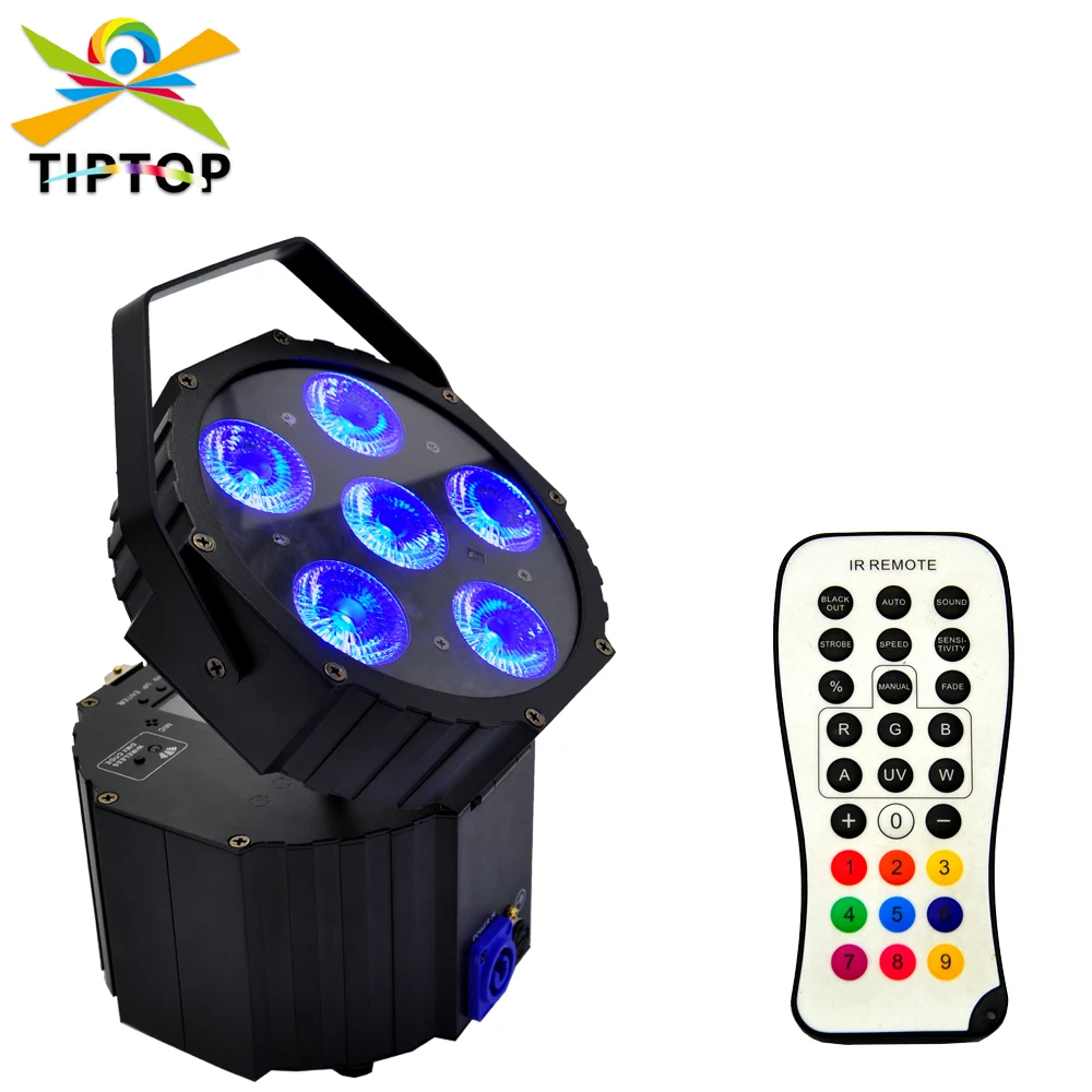 TIPTOP TP-G3036-6IN1 Disco Replaceable battery powered dj light 6x18W DMX Control DMX&wireless control Sound Music Led Display