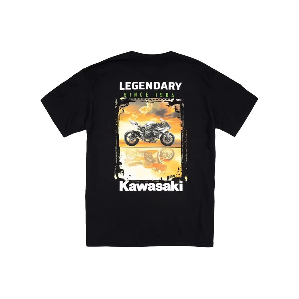 

Футболка Kawasaki Ninja Mirror, новая летняя классическая футболка для езды на велосипеде на открытом воздухе, свободная футболка для взрослых, внедорожный мотоциклетный трикотаж