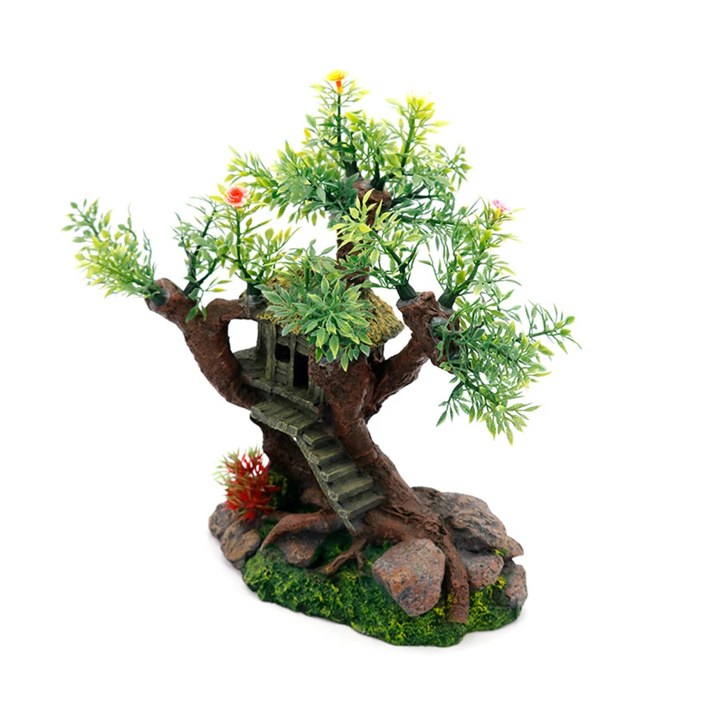 

Artificial Aquarium Decorations Stylish Design Fish Tank Ornaments Unique Landscape Easy Long Underwater Safe Aquatic Pet