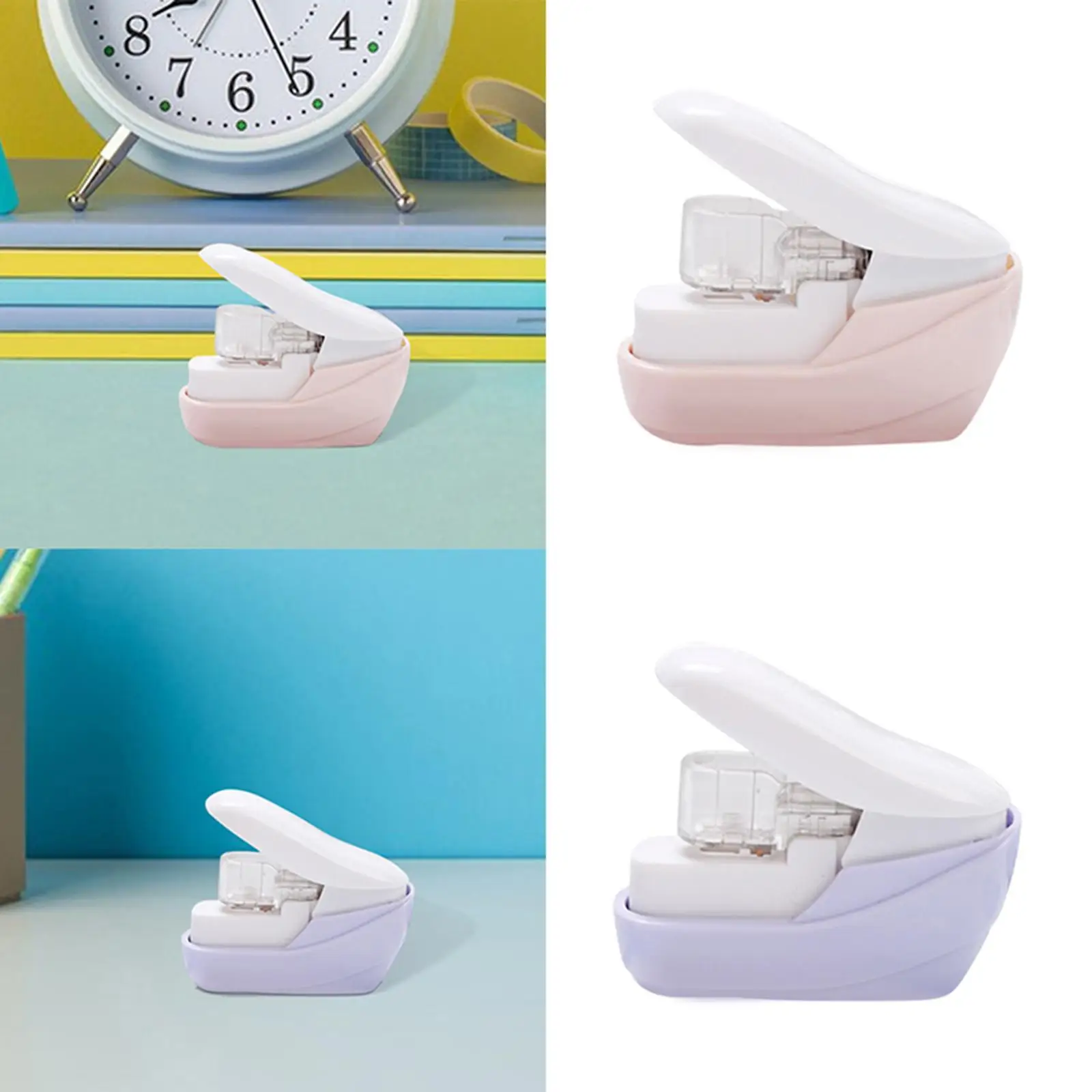 

Nailless Stapler Portable Office Supplies Manual for Office School Teacher