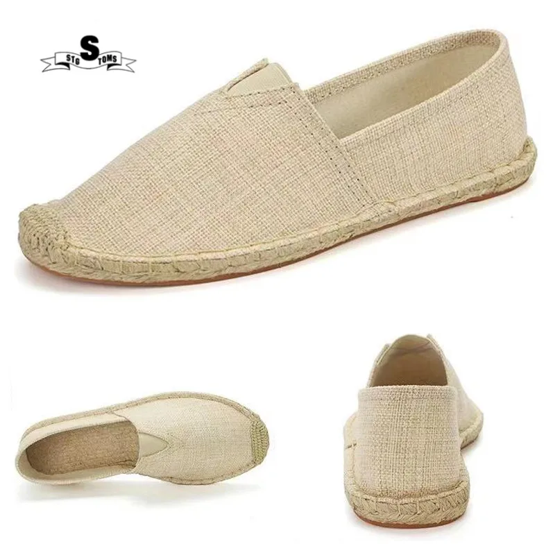 STG TOMS S 2022 New Arrival Black Retro Vintage Ladies Womens Casual Espadrilles Shoes for Female Unisex Larger Size Breathable