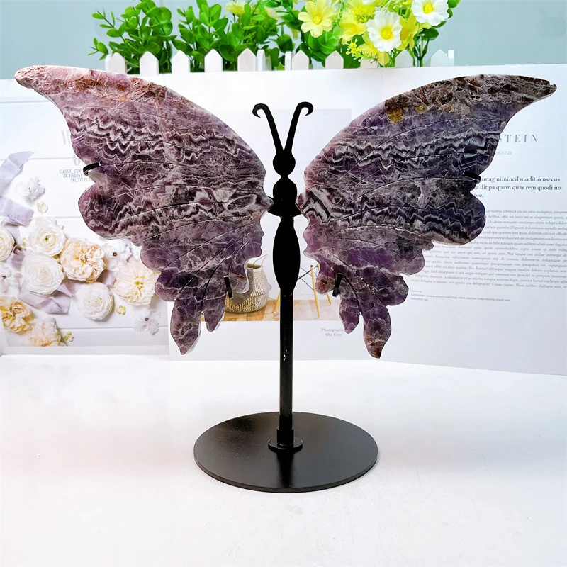 

Natural Dream Amethyst Butterfly Wings, Crystal Crafts, Healing Gemstone, Girl Birthday Present, Home Decoration, 1Pair