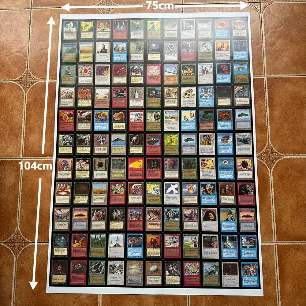 

Magic Board Game TCG Limited Edition Beta 121 Uncut Card Sheet Black Core Paper Old Vintage Dual Lands Power 9 Frame on The Wall