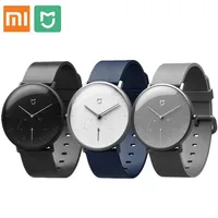 Used Xiaomi Mijia Smart Quartz Watches 3ATM Waterproof Pedometer Bluetooth 4.0 Mi Band 316L Steel Smartwatch Alarm SYNC Time