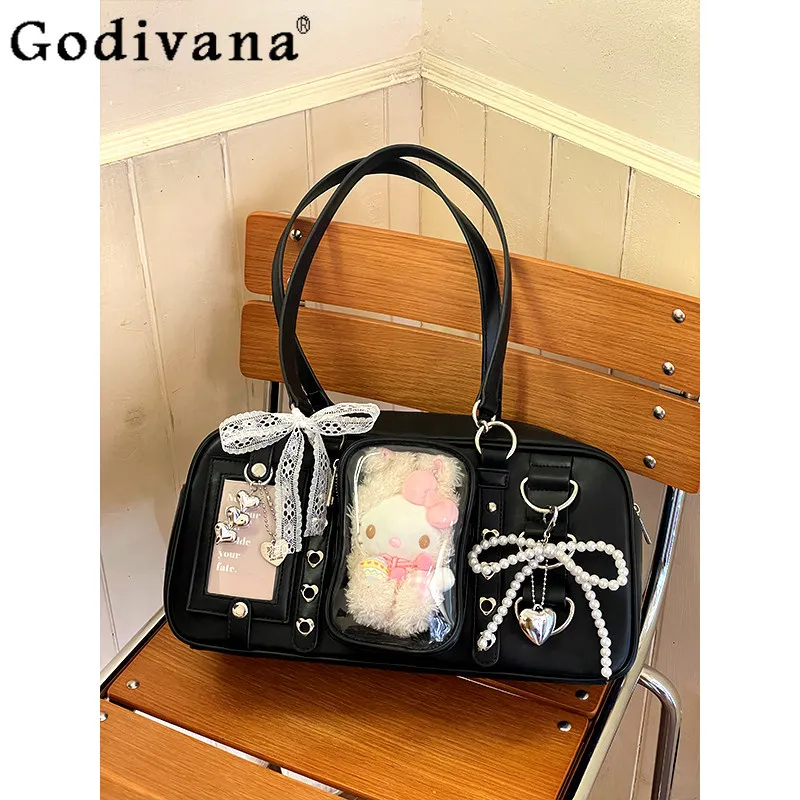 

Two-dimensional Japanese original Lolita Boston pain bag simple daily commuting leisure large-capacity versatile shoulder bag