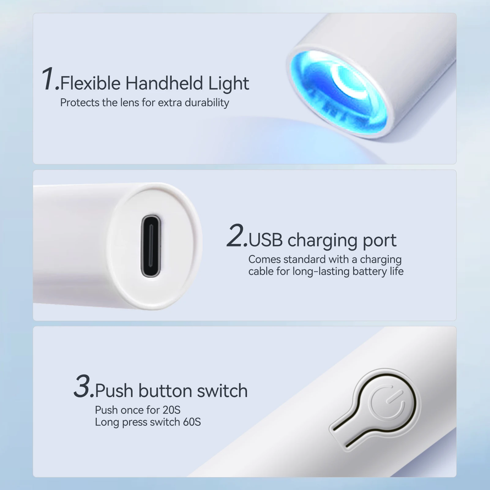 BORN PRETTY Sneldrogende draagbare nageldrogerlamp UV/LED nageluitharding Alle gellak Nail Art Tool USB oplaadbare nagellampdroger