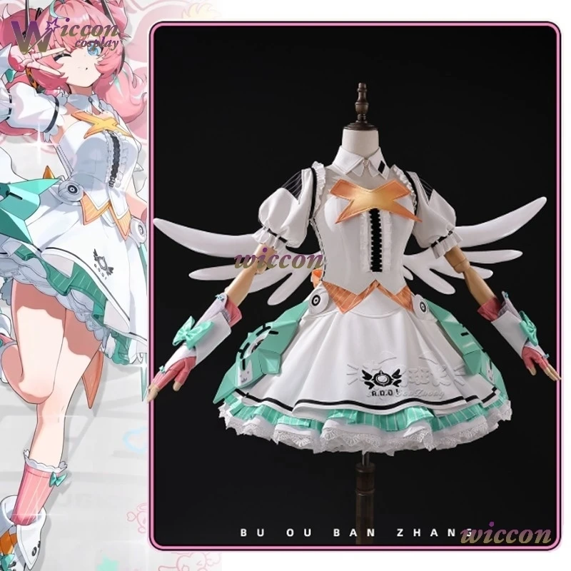 

Rich Zenless Zone Zero Aria Cosplay Costume Wig Dress Uniform Angels of Delusion Halloween Party for Women Role Play Cos Outfit