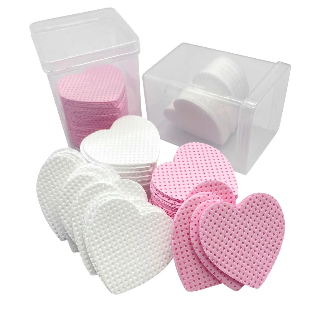 Lingettes en papier avec dissolvant de colle pour cils, lingettes pour la bouche de la bouteille de colle, tampons de nettoyage pour extension de