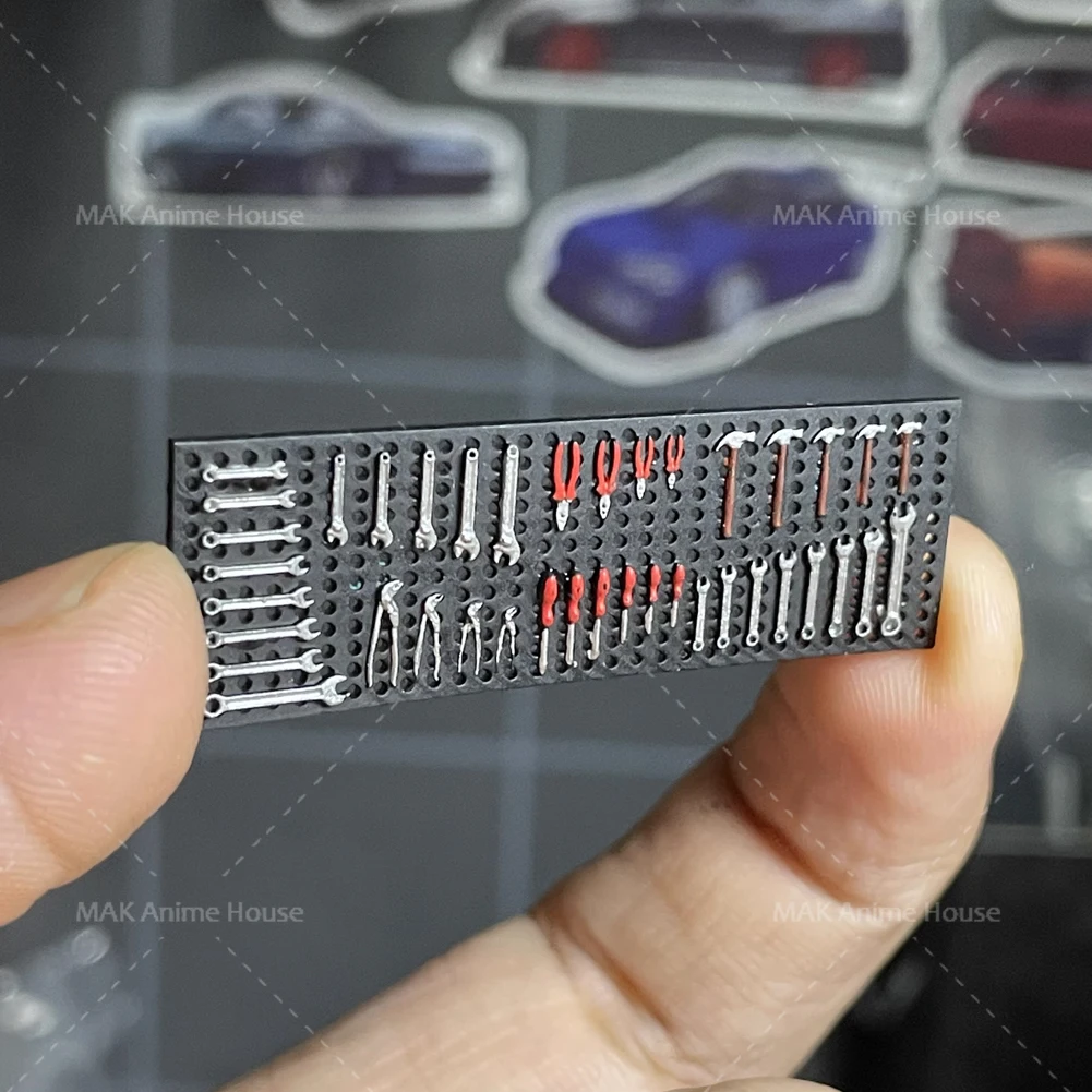

Miniature Figure 1/64 Tool Wall Hole Plate Diorama Model Modification Car Garage Repair Accessories Scene Collocation Decoration