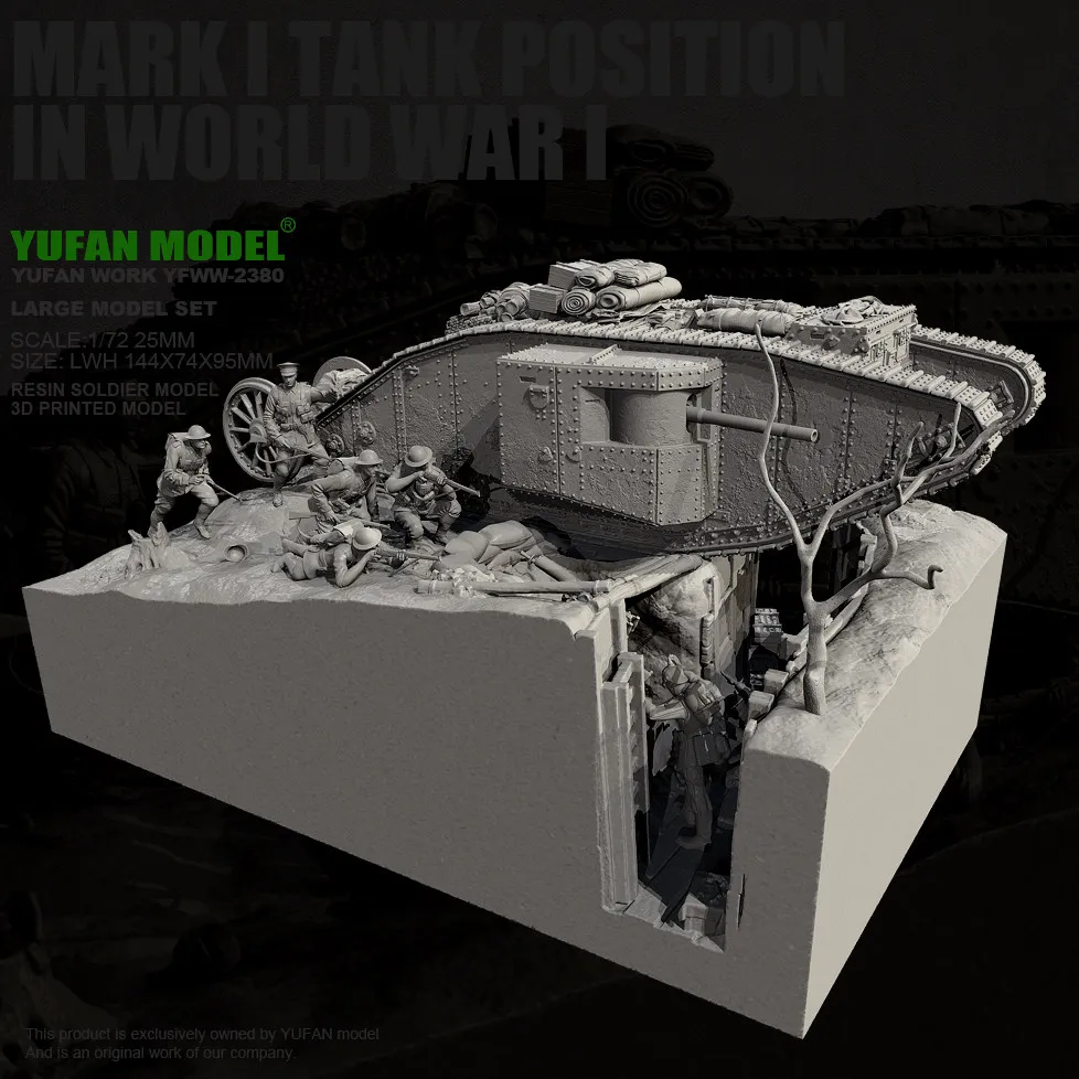 YUFAN MODEL 1/72 Resin Soldier model kits  Complete Set Self-assembly and coloring (3D Printing ) YFWW-2380/3D