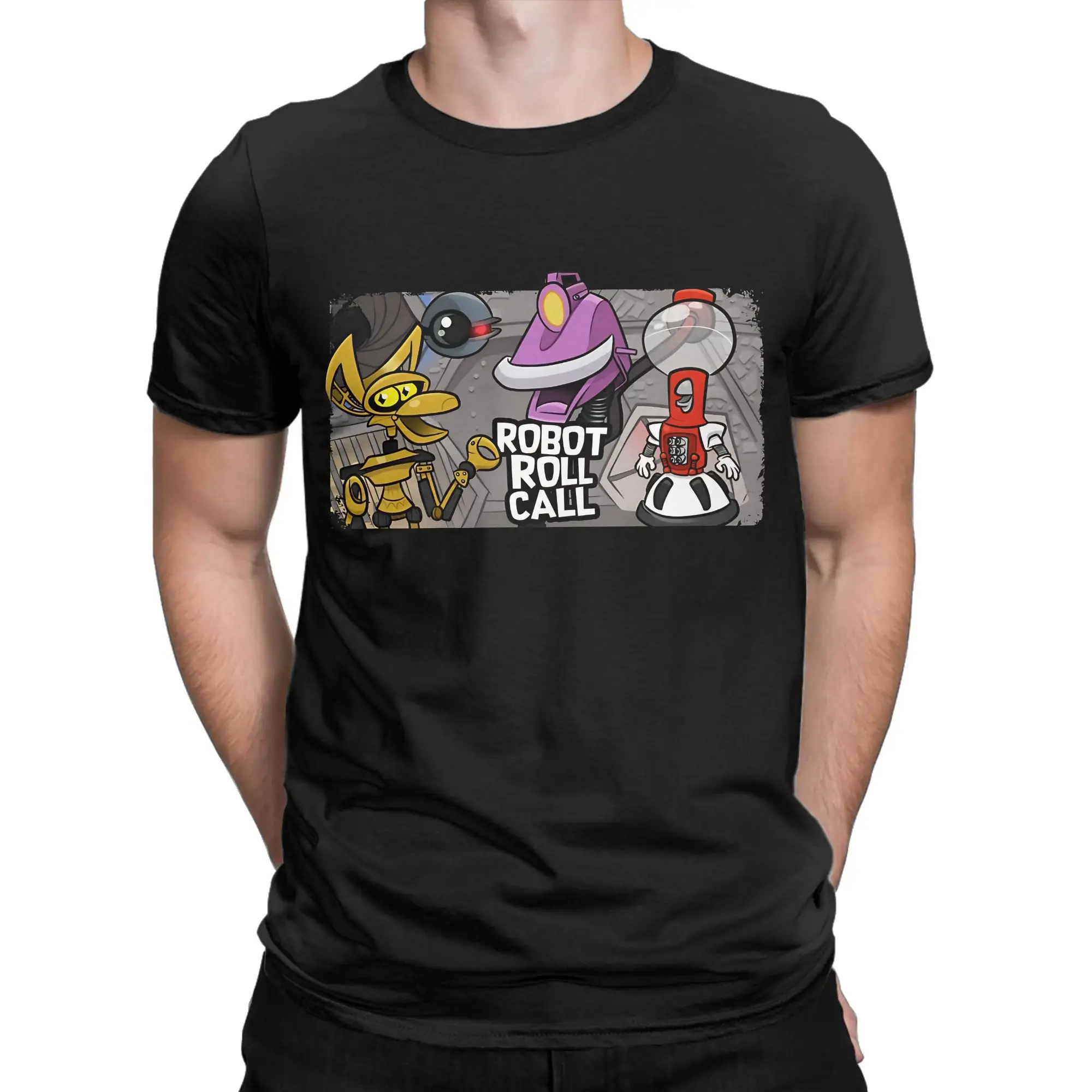 MST3K Robot Roll Call Classic Shirt Novelty 100% Cotton T-Shirt mMystery Science Theater 3000 Tops Tees For Men
