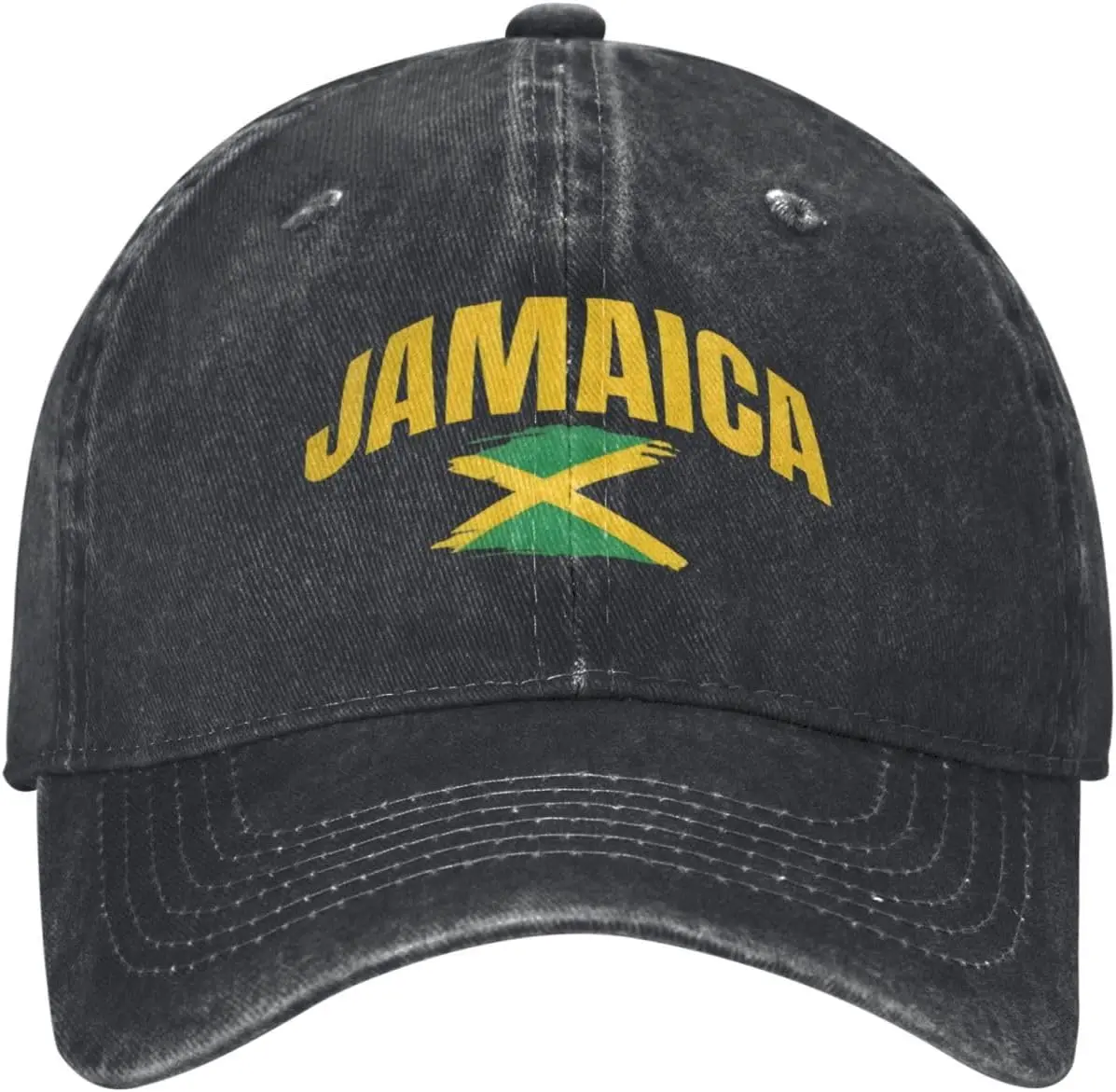 Jamaica-Flag-Baseball-Cap-Distressed-Cotton-Washed-Adjustable-Outdoor-Dad-Hat-Unisex