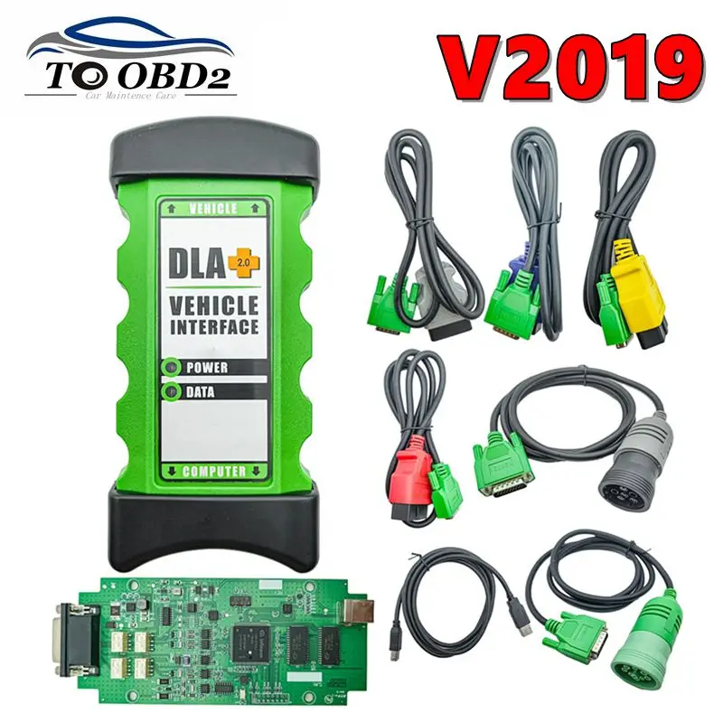 Professional Diagnostic Tool V2019 V1 Heavy Duty Truck Scanner DLA+ 2.0 Adapter Kit