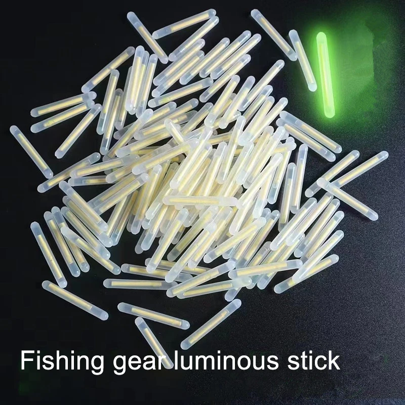 100PCS Firefly Fluorescent Rod Fishing Floating Rod Light Dark Luminous Fish Float Outdoor Fishing Tool Accessories