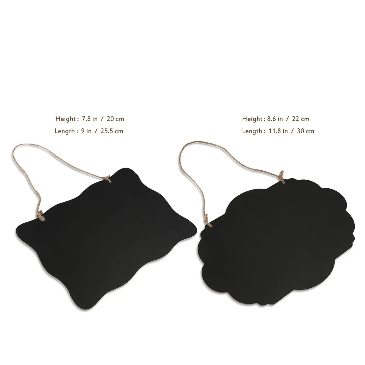 

2Pcs Wooden Message Board Double-Sided Blackboard Home Decoration Small Bamboo Kitchen Garden Birthday Wedding